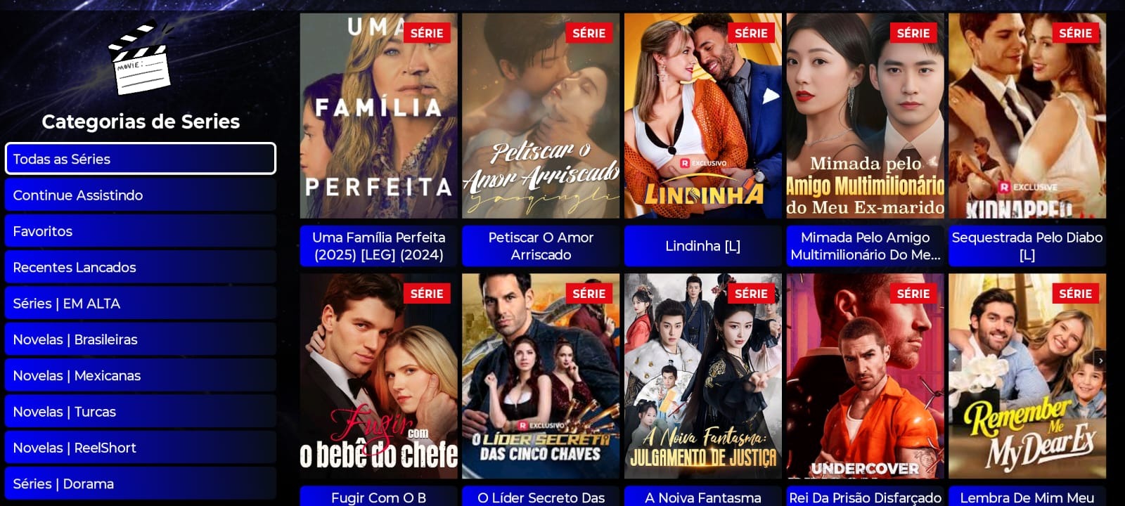 Canais no app personalizado