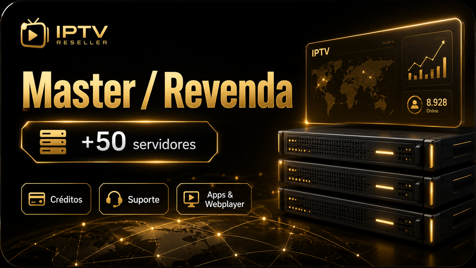 Master e Revenda IPTV TV Invoker