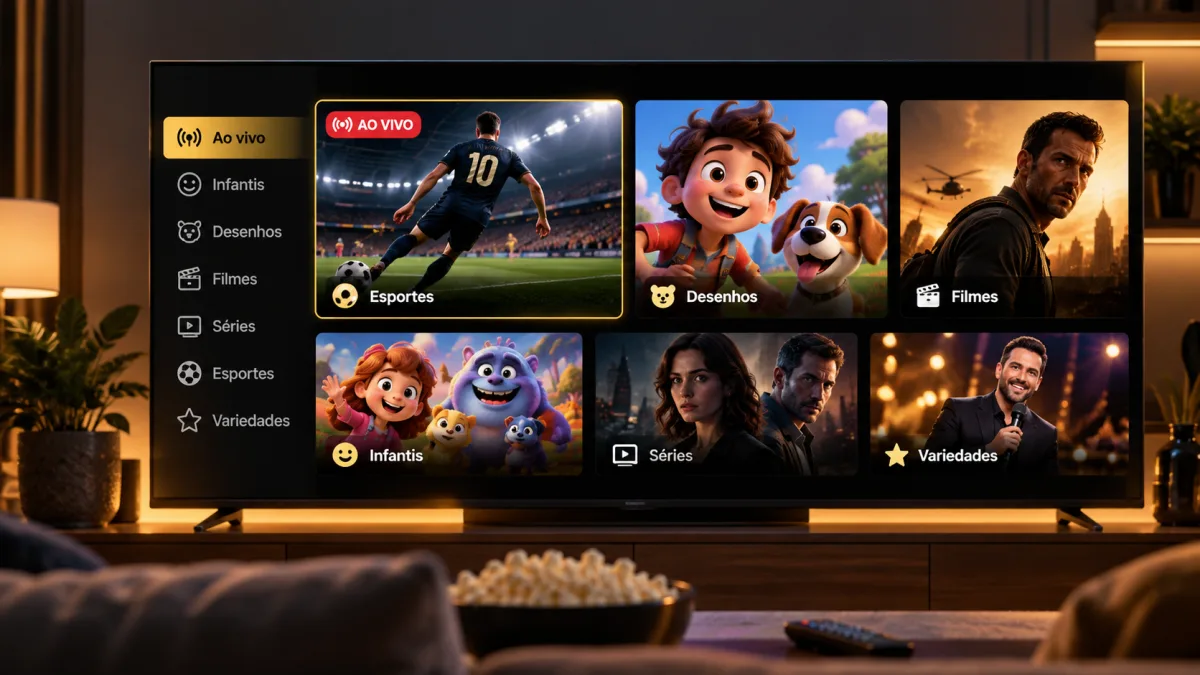 IPTV com canais ao vivo